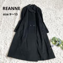 美品⁂レアンヌ⁂ロングコート カシミヤ100% 編みボタン ビッグ 