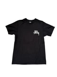 Stussy 黒 Tシャツ 前面ロゴ付きのサムネイル
