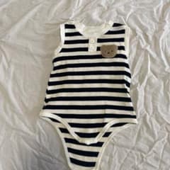ベビー 夏用 ノースリーブ ロンパース くまのサムネイル