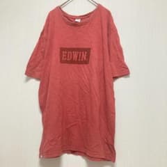 [EDWIN] 에드윈 반소매 티셔츠 레드 남성 면 100% 캐주얼