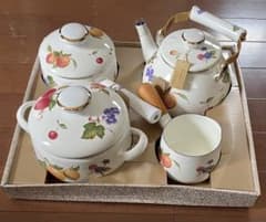 未使用品 EJIRY エジリー フルータス コレクション ホーロー 4点セット 新品未使用】希少廃盤品 エジリー フルータスコレクション ホーロー 4