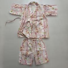 くろわっさんす べべ 甚平 110cm ピンク 桜柄のサムネイル