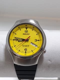 SEIKO「 S-WAVE 」7S26-0110 黄色文字盤　ジャンクのサムネイル