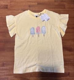 アイスキャンディー刺繍イエローフリルTシャツのサムネイル