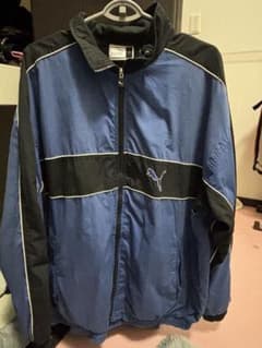 PUMA ナイロンジャケット L 青/黒のサムネイル