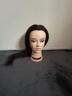 ヘアセット用黒髪女性用マネキンのサムネイル