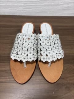 tsumori chisato WALK 통 샌들 꽃 모티브 L 사이즈