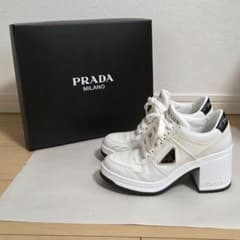 PRADA ダウンタウンハイヒールスニーカー 白 36.5サイズ 23cm - メルカリ