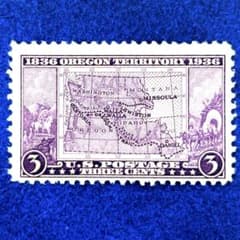 外国切手 ヴィンテージ 米国 オレゴン準州100年 1936年 ヒンジ無し