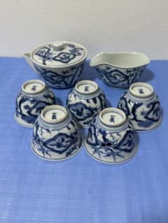 竹泉 染付 松竹梅 茶器揃 急須 湯呑 宝瓶 - メルカリ