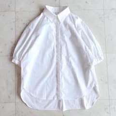 Whim Gazette ウィムガゼット コットン ギャザーシャツ 白 F - メルカリ