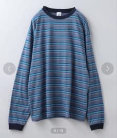 6(ROKU) コットン ボーダー ロングスリーブTシャツ - メルカリ