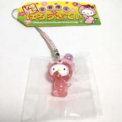 激レア】ご当地キティ 奈良限定 ピンク鹿 ラメ ストラップ 平成レトロ