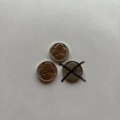 米国 硬貨 5セント　2枚セット 1988年のサムネイル