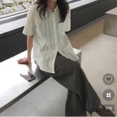 半袖 シャツ ブラウス ホワイトのサムネイル