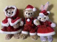 ディズニー　クリスマス　ぬいぐるみバッジ　ダッフィー　シェリーメイ　ステラルー