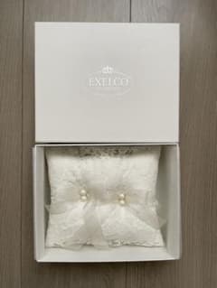 【美品】 EXELCO DIAMOND リングピロー 箱付き挙式のサムネイル