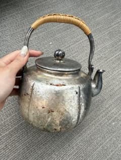 茶道具 銀瓶 湯沸 丸型 銀 5合 秀峰堂 - メルカリ