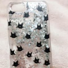 黒猫のキラキラiPhone6/6sケースのサムネイル