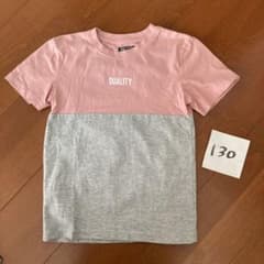 ピンクグレーTシャツ☆130のサムネイル