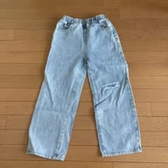 SHEIN キッズ ダメージデニムパンツ ライトブルーのサムネイル