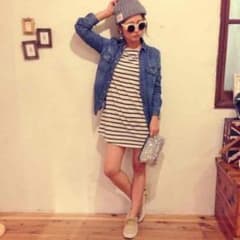 ariesボーダーワンピース♡のサムネイル