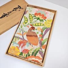 H-858 袋帯 正絹 六通 植物 華模様 鳥 花喰鳥 カラフル - メルカリ