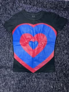 ARMANI EXCHANGE ハートプリント Tシャツ ブラックのサムネイル