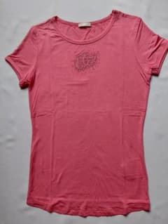 blu byblos ビブロス ラインストーンロゴ Tシャツ ピンクのサムネイル