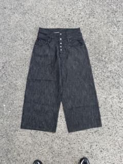 BELVET Rigid Double Belt Baggy Denim