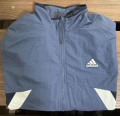 adidas ナイロンジャケット ネイビーサイズMのサムネイル