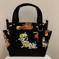 ロラライハリス　Tossed go doggie  ハンドメイド　トートバッグのサムネイル