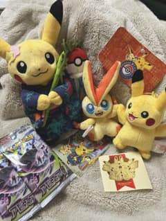 【限定・新タグ付】ポケモンセンタートウホク ピカチュウ ビクティニ豪華3点セット 限定・新タグ付】ポケモンセンタートウホク ピカチュウ ビクティニ豪華