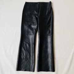 美品】LOEWE ロエベ レザーパンツ アナグラム総柄 ラムスキン