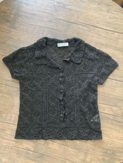 Corinne Sarrut ブラックレースショートスリーブのサムネイル