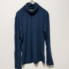 Freude 長袖 ハイネック 薄手 ラメ キラキラ ネイビー レディース L