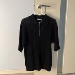 未使用品 ユナイテッドアローズ 透かし編み ギマ ハーフジップ
