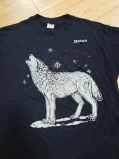 archive Y2K 90's プリント Tシャツ USA製 XL 古着 狼のサムネイル