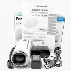 美品】パナソニック HC-V360MS-W ホワイト ビデオカメラレコーダー