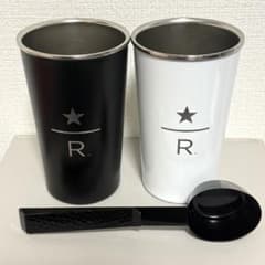 スターバックス リザーブ タンブラー 黒 白 / コーヒースクープクリップ 黒