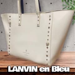 未使用 LANVIN en Bleu ミラ トートバッグ M ホワイト タグ付 | Mercari