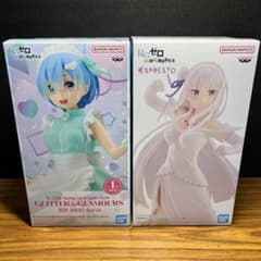 送料込み/リゼロ レム•エミリアフィギュア2種/箱有りのサムネイル