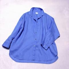 Spick&Span 2024 80リネン カシュクールビッグシャツ 水色 - メルカリ