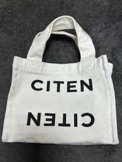 CITEN ロゴステートメントバッグS サブバッグ　ハンドバッグ キャンバス 白のサムネイル