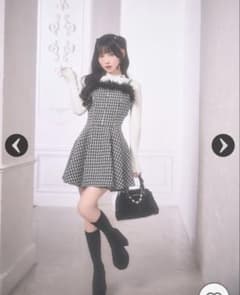 ミシェルマカロン フェザーツイードニットセットワンピース - メルカリ