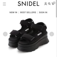 SNIDEL 2025SS厚底スニーカーソールサンダル 黒 Lサイズ - メルカリ