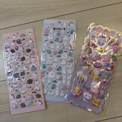 かわいいキャラクターシール3種類セットのサムネイル
