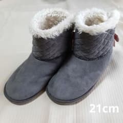 anyfam グレー ファー付きブーツ 21cmのサムネイル