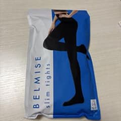 L-LLサイズ　新品　BELMISE スリムタイツ　BLACKのサムネイル