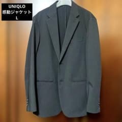 ユニクロUNIQLO メンズ感動ジャケット　黒Lのサムネイル